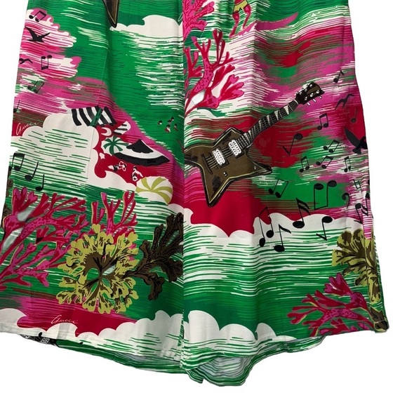 GUCCI Bermuda Shorts Green Pink White US 4 EU 40 Beach Surf Guitar NWT New - Picture 9 of 16